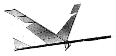 Flying Machine, powered by india rubber bands, 1885.